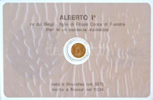 DN "I. Albert" jelzetlen modern mini Au pénz, lezárt, eredeti műanyag tokban (0.333/10mm) ...