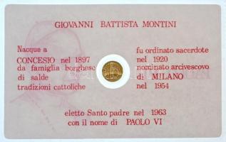 DN "VI. Pál" jelzetlen modern mini Au pénz, lezárt, eredeti műanyag tokban (0.333/10mm) T:...