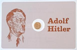 DN Adolf Hitler jelzetlen modern mini Au pénz, lezárt, eredeti műanyag tokban (0.333/10mm) T:BU ND Adolf Hitler modern mini Au coin without hallmark, in sealed plastic case (0.333/10mm) C:BU