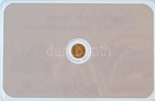 DN "61. Milánói Vásár - USA 1921. 1$" jelzetlen modern mini Au pénz, lezárt, eredeti műany...