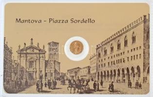 DN Mantova - Piazza Sordello jelzetlen modern mini Au pénz, lezárt, eredeti műanyag tokban (0.333/10mm) T:BU ND Mantova - Piazza Sordello modern mini Au coin without hallmark, in sealed plastic case (0.333/10mm) C:BU