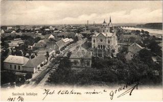 1903 Szolnok, látkép, zsinagóga