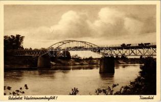 1939 Vásárosnamény, Tisza híd. Klein Lajos kiadása
