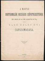 1884-1906 Magyar Bortermelők Országos Szövetkezetének alapszabályai. Bp., 1900., Kellner és Mohrlűde...