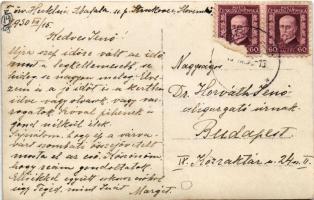 1930 Losonc, Lucenec; Astoria kávéház és szalon, pincérek, üzletek / café, salon, waiters, shops. ph...