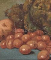 Bruck jelzéssel: Csendélet. Olaj, karton, sérült fa keretben, 17,5x23,5 cm