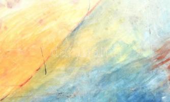 Gedő jelzéssel: Fényár. Vegyes technika, papír, sérült, kartonra kasírozva, keretben, 38x56 cm