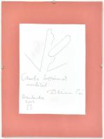 Deim Pál (1932-2016): Kompozíció. Golyóstoll, papír, jelzett és datált (Deim Pál 2004.04.23), ajándé...