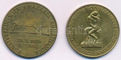 Ausztria 1980. "Auersperg Galéria, Rodin-kiállítás" aranyozott Br emlékérem (29mm) + 1980....
