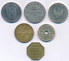 6xklf külföldi zseton tétel, közte "Las Vegas", "New York City Show Place" és &q...