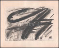 Barta István (1892-1976): Gesztus. Akvarell, papír, jelzett és datált (Barta István 1962), 21×30 cm