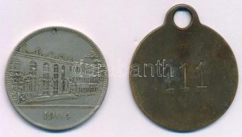 Német Birodalom 1904. "Kronen-Quelle Bad Salzbrunn 128 / 1904" Cu-Ni lyukasztott érem (33m...