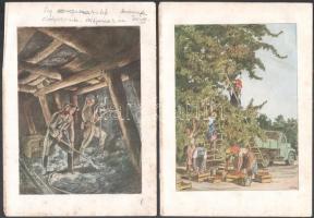 cca 1950-53 7 db Zádor István munkái után készül nyomat, kissé foltos, lapméret: 23x17 cm