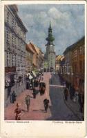 Pozsony, Pressburg, Bratislava; Mihály utca. B.K.W.I. 386-2. / Michaeler Gasse / street s: Marx Béla