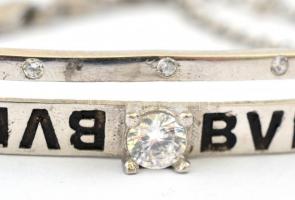 Ezüst(Ag) karkötő, Bulgari jelzéssel, h:18 cm, bruttó: 9,47 g