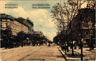 Warszawa, Warschau, Warsaw; Jerozolimskie-Allee / Aleje Jerozolimskie / street view, tram