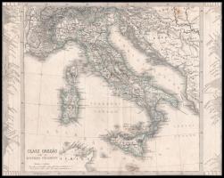cca 1870 Olaszország vagy az Apennini-félsziget.. 1:6.000.000. 20x21 cm. Körülvágva. Jó állapotú.