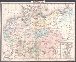 cca 1870 Németország a 30 éves háború korában. Jausz, tört. Atlas 3. számából. Bécs, Hölzel E. 22,5x29 cm.