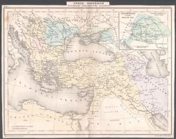 Ozmán Birodalom hatalmának tetőpontján XVII. században. Jausz, tört. Atlas 4. számából. Bécs, Hölzel E. 22,5x29 cm.