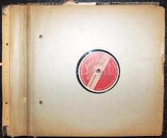 10 db gramofon lemez kissé viseltes tartóban