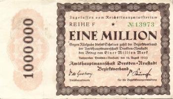 Német Birodalom/Weimari Köztársaság/ Dresden-Neustadt 1923.8.14. 1000.000M (3x) klf széria T:II,II/I...