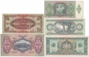 1930. 100P + 1936. 10P + 1945. 10.000P + 1946. 100.000MP + 1962. 10Ft + Csehszlovákia 1986. 10K (3x)...