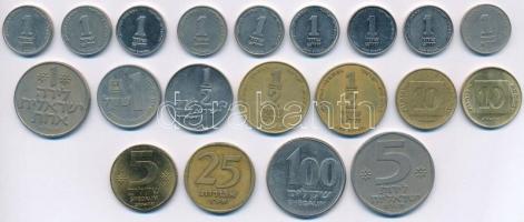 Izrael 20db-os vegyes érmetétel T:vegyes Israel 20pcs of mixed coin lot C:mixed