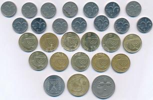 Izrael 28db-os vegyes érmetétel T:vegyes
Israel 28pcs of mixed coin lot C:mixed