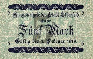 Német Birodalom/Császárság/Elberfeld 1918.10.25. 5M T:I