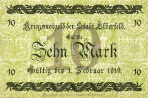 Német Birodalom/Császárság/Elberfeld 1918.10.25. 10M T:I-