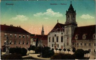 Pozsony, Pressburg, Bratislava; Városháza. Vasúti Levelezőlapárusítás 40. sz. - 1915. / town hall (EK)