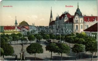 Szentes, Kossuth tér, Kovács Sándor, Brüll Ferenc üzlete. Untermüller Ernő kiadása (EM)