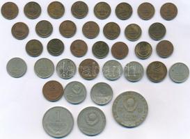 Szovjetunió 34db-os érmetétel T:2-,3 Soviet Union 34pcs coin lot C:VF,F