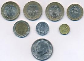 8db-os vegyes amerikai érmetétel (USA, Kolumbia, Peru, Chile, Kelet-Karibi Államok) T:2,2- 8pcs of mixed American coin lot (USA, Colombia, Peru, Chile, East Caribbean States) C:XF-VF