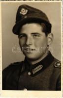 1943 Wien, Vienna, Bécs; Osztrák katona / WWII Austrian military, soldier. Foto Zahradnik photo (fl)