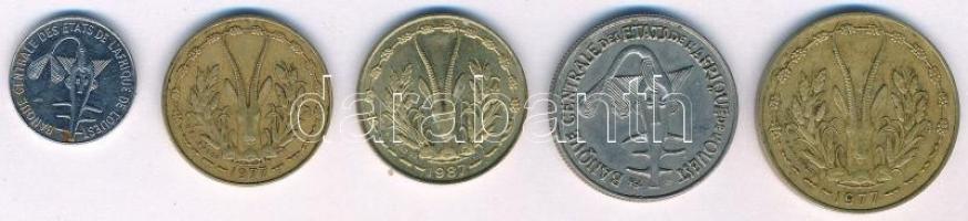 Nyugat-afrikai Államok 1972-1987. 1Fr-50Fr (5xklf) T:1--2-
West African States 1972-1987. 1 Franc -...