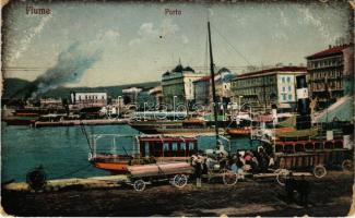 Fiume, Rijeka; Porto / kikötő, gőzhajó. Fot. Emiro Fantini / port, steamships (Rb)