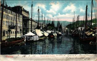 1911 Fiume, Rijeka; Canale della Fiumara / canal, fishing boats. Mehner & Maas 9165. (EK)