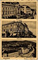 1939 Beregszász, Beregovo, Berehove; Törvényszék, Méhes ház, Pénzügyi és Postapalota. Sch. L. kiadása / court, street view, palace of finance, post office (EK)