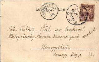 1901 Arad, Andrássy tér, Hermann palota, Hoffmann Antal, Kneffel Károly és fia, Bauer üzlete, templo...