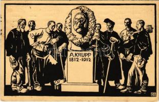 Alfred Krupp 1812-1912. Festpostkarte zur Hundertjahrfeier der Firma Krupp / 100th anniversary of the Krupp factory