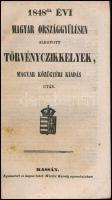1848-dik évi magyar országgyülésen alkotott törvényczikkelyek, magyar közügyéri kiadás után. Kassa, ...