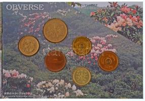 Japán 1995. 1Y-500Y (6xklf) forgalmi sor dísztokban T:1 fo. Japan 1995. 1 Ye - 500 Yen (6xdiff) coin set in case C:UNC spotted