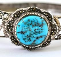 Ezüst (Ag) karreif, türkizzel  23 g