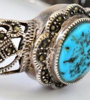 Ezüst (Ag) karreif, türkizzel  23 g