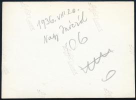 1936 Kinszki Imre (1901-1945) budapesti fotóművész hagyatékából, jelzés nélküli, de a szerző által f...
