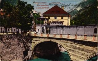 1918 Herkulesfürdő, Herkulesbad, Baile Herculane; Cserna híd / Csernabrücke / bridge