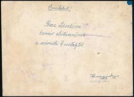 1951 Az állami Május 1. szakérettségiző Kollégium mérnöki A osztályának kistablója, nevesített portr...