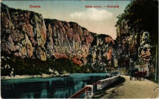 1929 Orsova, Kazán-szoros, út / Kasanpaß / Cazane / gorge, road (EK)