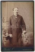 cca 1885 Szombathely, Knebel Ferencz (1835-1911) fényképész műtermében készült, keményhátú vintage fotó, 16,4x11 cm